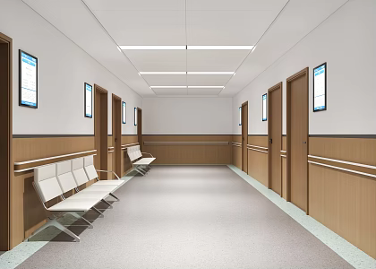 Hospital aisle consulting room aisle ward aisle 3d model
