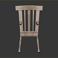 Light Colored Rocking Armchair With Wooden Frame And Upholstered Seat