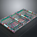 Traditional Colorful Decorative Structure With Intricate Patterns And Symmetric Design