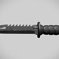 Military Tactical Knife With Serrated Blade And Black Non Slip Handle
