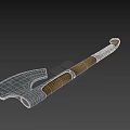 Weapon Axe Cold Weapon Axe Iron Axe Wooden Handle Axe Wood-cutting Tool Tomahawk PBR Material Next Generation Plate Axe Wood-cutting Axe 3d model