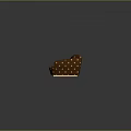 Brown Sofa With White Dots In Gray Background And Reflective Floor