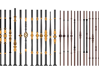 Jane European Railing Iron Railing 3d model