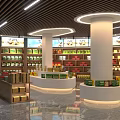 Modern Specialty Store Interior With Shelves Displaying Diverse Products Bright Lighting And Open Layout