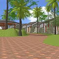 Tropical Boutique Villa With Swimming Pool Outdoor Lounge Area And Palm Trees