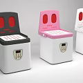 Black Pink White Medical Devices Featuring Red Top Panels And Front Control Panels