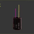 Black Cylindrical Capacitor With 2200 mF 16V Rating And Metal Pins Design