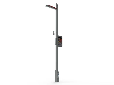 Modern Outdoor Street Light With Digital Display And Control Panel Features 3d model