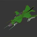 Futuristic Green Concept Aircraft With Sleek Design And Aerodynamic Features
