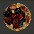 Fresh Berry Fruit Tart With Almond Crust Cream Filling And Strawberries Raspberries Blackberries Blueberries
