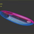 Stylish Kids Surfboard With Red Black White Colors And Carbon Fiber Design