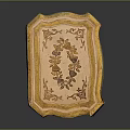 Decorative Floral Patterned Golden Border Polygonal Clothing Accessory Storage Box for Wardrobe