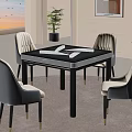 Modern Light Luxury Home Automatic Mahjong Entertainment Table With Four Comfortable Stylish Upholstered Chairs