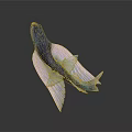 Vibrant Blue And Pink Fish With Transparent Fins On White Background