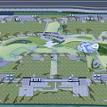 Harmonious Garden Landscape Design with Curved Paths Lush Greenery and Water Features