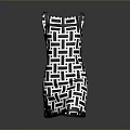 Modern Stylish Sleeveless Dress With Black And White Geometric Pattern