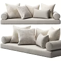 Cozy Sofa With Various Patterned Throw Pillows