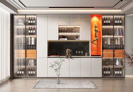 Modern Wine Cabinet 3d model