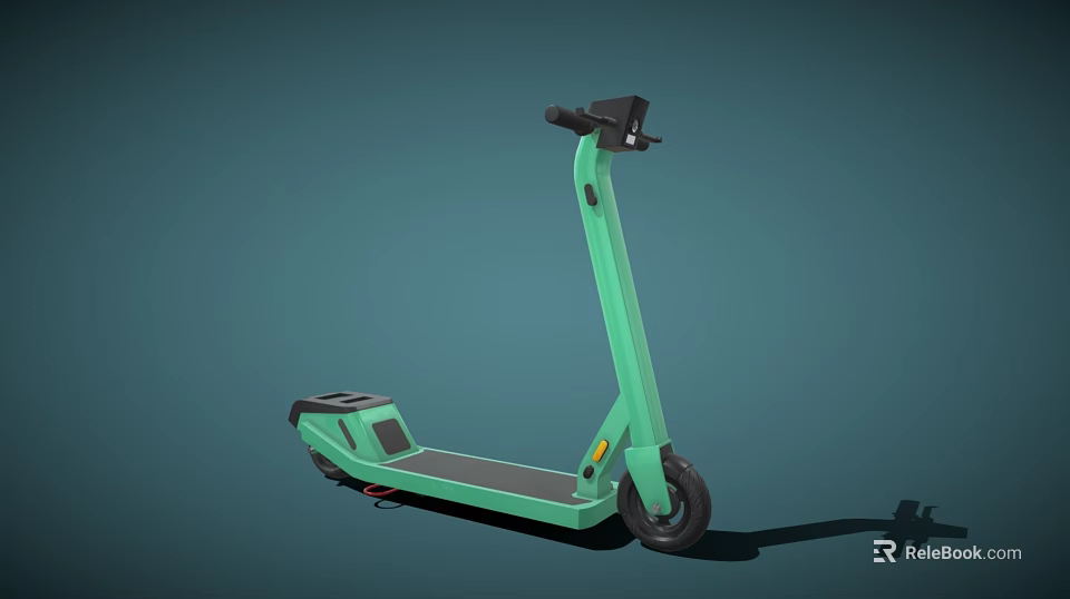 Green Electric Scooter Featuring Modern Design And Lightweight Frame For Urban Commuting 3d model 