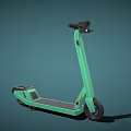 Green Electric Scooter Featuring Modern Design And Lightweight Frame For Urban Commuting