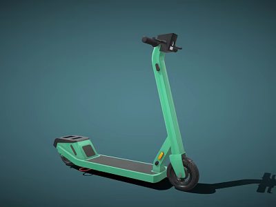 Green Electric Scooter Featuring Modern Design And Lightweight Frame For Urban Commuting 3d model