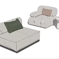 Modern single sofa 3d model