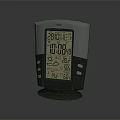 Gray Digital Weather Station Clock with Time Date Temperature Humidity and Weather