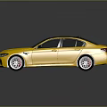 Yellow Modern Luxury Sedan With Dark Roof And Sporty Alloy Wheels