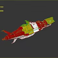 Modern Spaceship Spacecraft 3d model