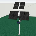 Solar Powered Outdoor Light with Multiple Panels for Garden Lawn Area
