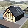 Scenic Waterfront Boutique Villa With Black Roof And Cherry Blossom Views