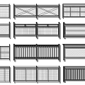 Stylish Black Fences With Various Designs Including Grid Cross And Slat Patterns