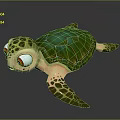 turtle cartoon turtle snapping turtle chickpea reptile cold-blooded animal reptile 3d model