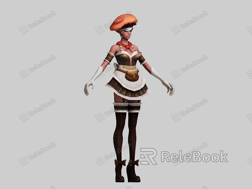 Game Maid Maid Maid Chef Maid Maid Fantasy Magic Color model