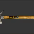 Premium Claw Hammer Hardware Tool With Wooden Handle Metal Head And Label