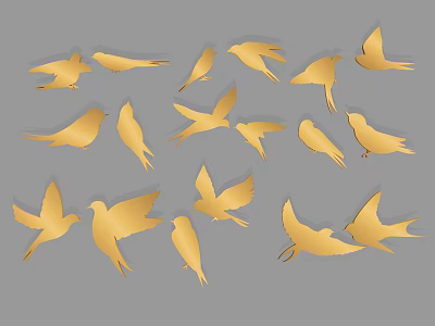 Swallow silhouette flying bird pigeon animal wings peace pigeon flying decoration animal wall decoration icon spring silhouette 3d model