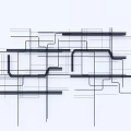 Industrial Equipment Featuring Black Lines Abstract Geometric Circuit Diagram And Complex Grid Structure