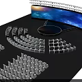 Modern Auditorium Interior Design With Large Curved Screen Round Stage And Audience Seats