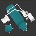 Modern Professional Dental Equipment Including Treatment Chair Light Instrument Tray And Assistant Chair