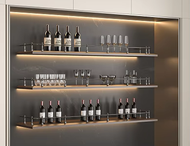 Modern Wine Rack Metal Wine Rack Hanger Wine Glass Wine Hanging Wine Rack 3d model
