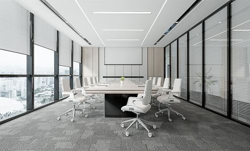 Modern Meeting Room Meeting Table and Chair 3d model