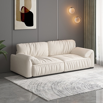 Modern double sofa three-seat sofa 3d model