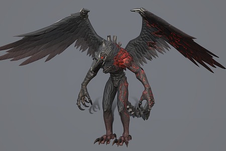 Monster Crow Beast Game Character Anime Character 3d model