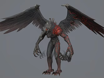Monster Crow Beast Game Character Anime Character 3d model