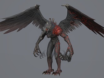 Monster Crow Beast Game Character Anime Character 3d model