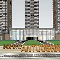 Modern High Rise Residential Buildings With Neatly Arranged Exteriors And Ground Floor Spaces