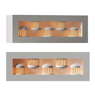 Silent embedded corner wall lamp gypsum wall lamp atmosphere lamp niche 3d model