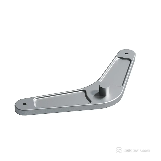 Durable Metal L Shaped Bracket With Smooth Surface And Mounting Holes 3d model