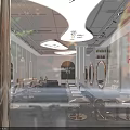 Modern Minimalist Beauty Hair Salon Interior Design With Elegant Mirrors And Comfortable Hairdressing Chairs