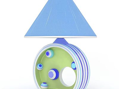 Colorful Playground Equipment With Green Circular Structure Blue Canopy And Round Holes For Kids Fun 3d model
